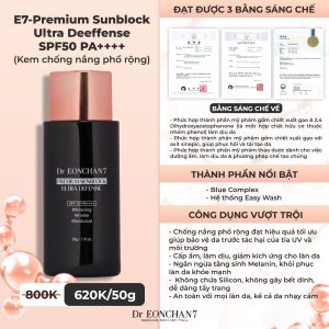 Premium Sunblock Ultra Deeffense SPF50 PA++++ - Kem chống nắng phổ rộng